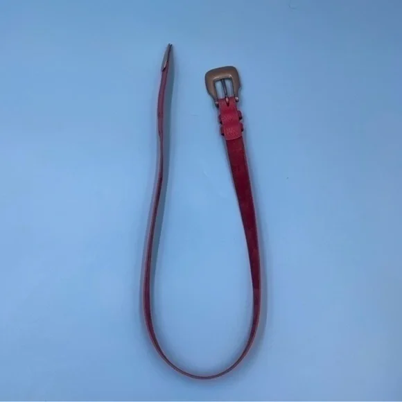 Vintage Omela Genuine Leather Pink Belt - Picture 3 of 4